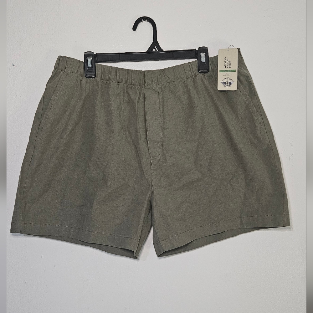 Dockers Weekend Pull-On Linen Lightweight Shorts green Women’s Sz XL MSRP $52